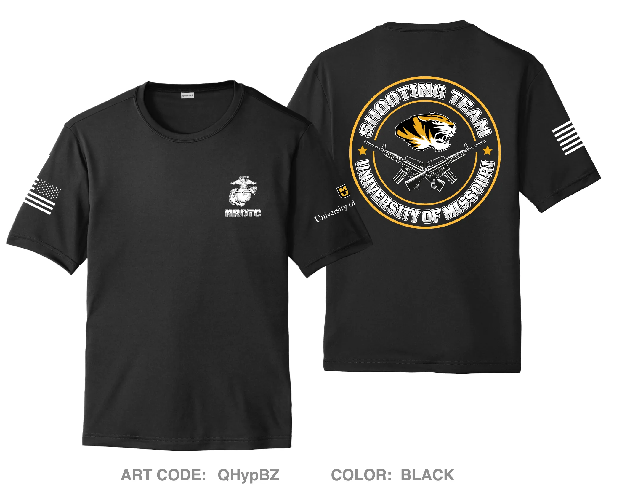 University of Missouri NROTC Hi-Tech Performance Unisex SS Tee - QHypBZ
