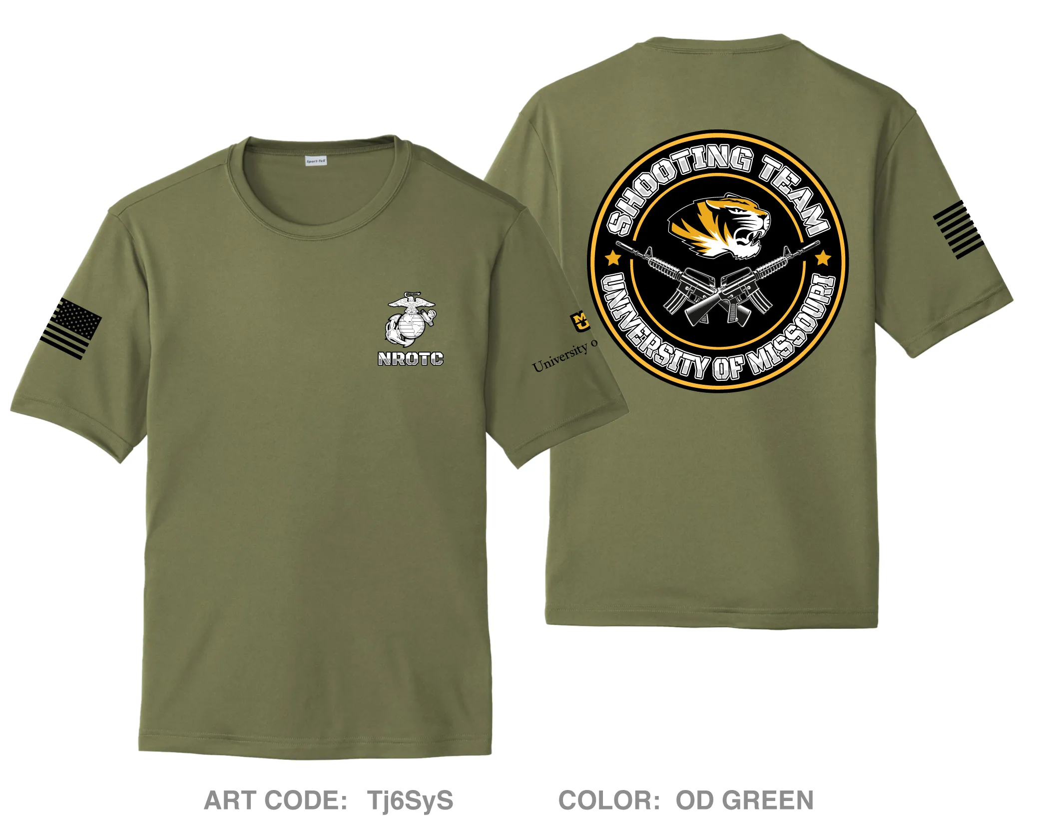 University of Missouri NROTC Hi-Tech Performance Unisex SS Tee - Tj6SyS