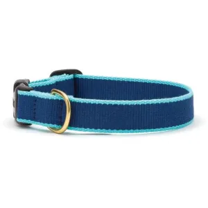 Up Country Cat Collar Navy & Aqua