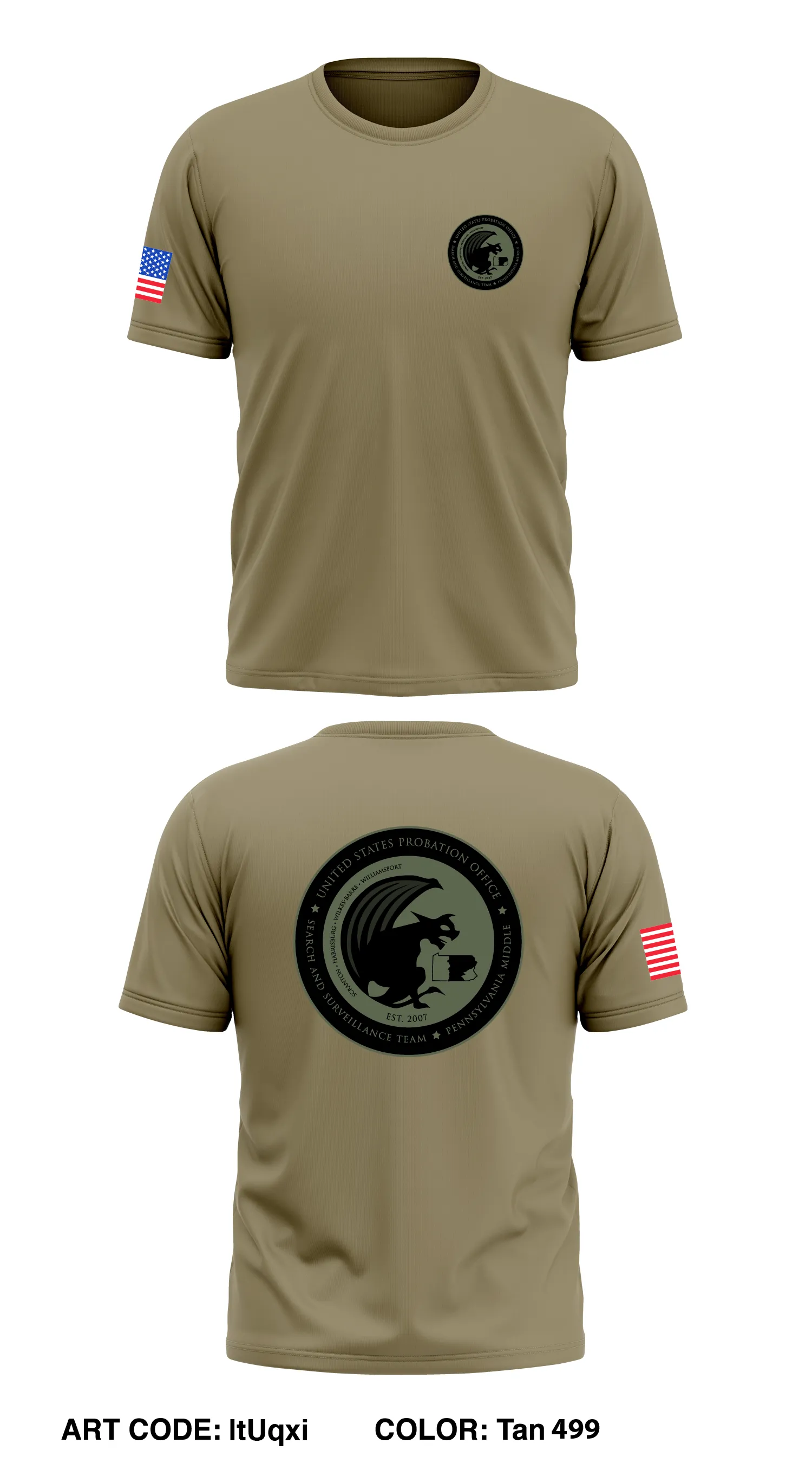 US Probation- Middle Pennsylvania Store 1 Core Men's SS Performance Tee - ltUqxi
