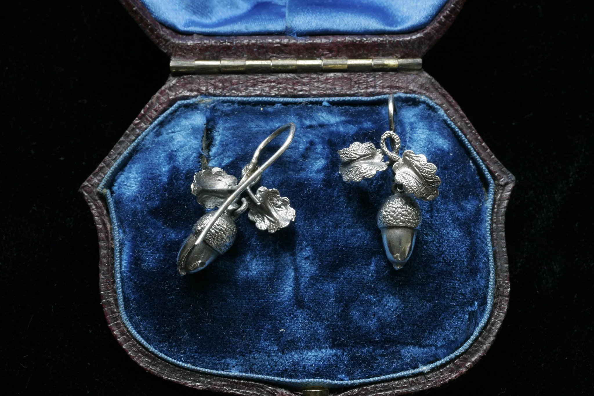 Victorian Silver Acorn Earrings