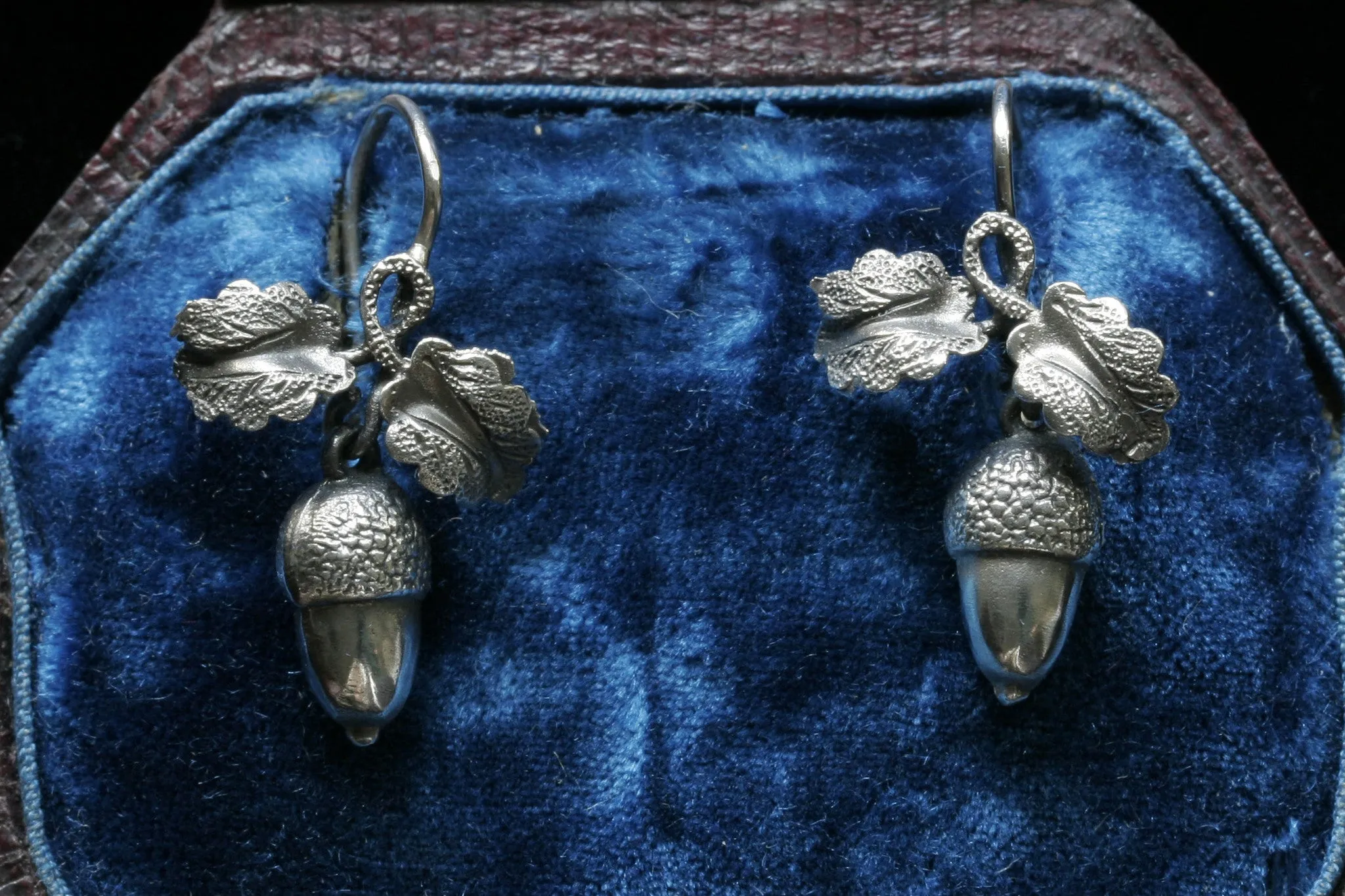 Victorian Silver Acorn Earrings