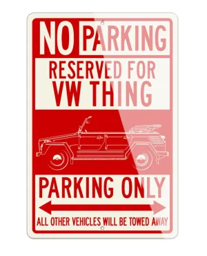 Volkswagen The Thing Reserved Parking Only Sign