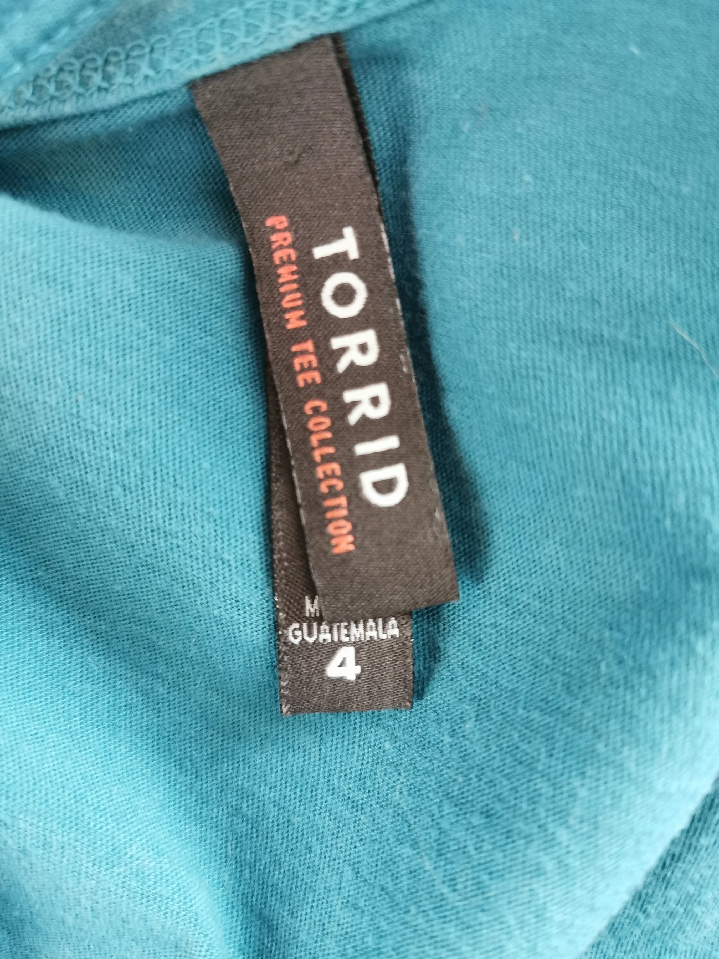 WOMENS PLUS SIZE 4 - TORRID Soft T-Shirt, Teal EUC B4